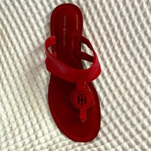 Tommy Hilfilger, red, size 7, slip-on, flats